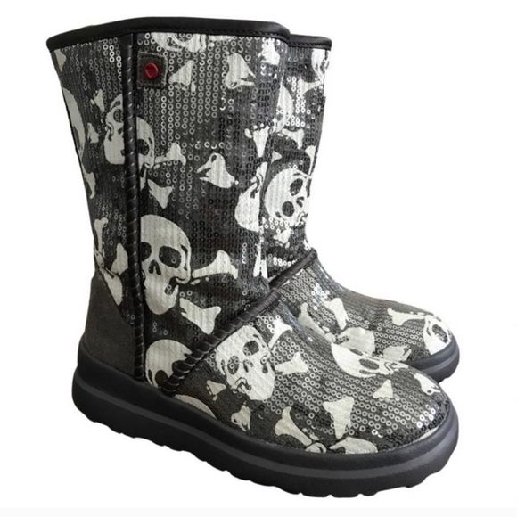 UGG Shoes - UGG Sequin Skull Print Boots